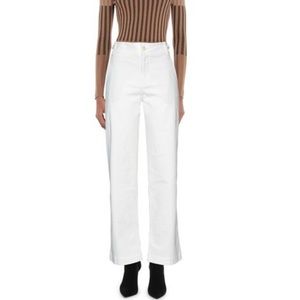 Vince white straight leg trousers/pants